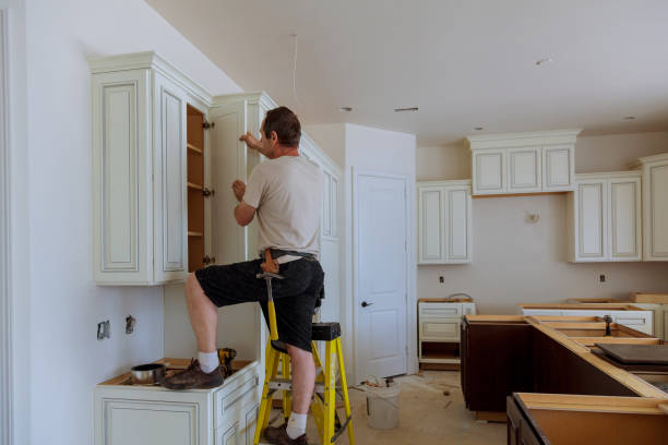 Kitchen island installation in Cream Ridge by JMT Kitchen Cabinet